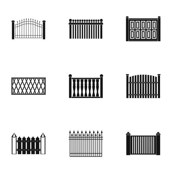 Conjunto de ícones de partição, estilo simples —  Vetores de Stock