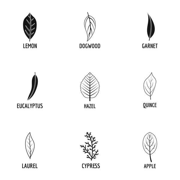 Xanthium Icons Set, einfacher Stil — Stockvektor