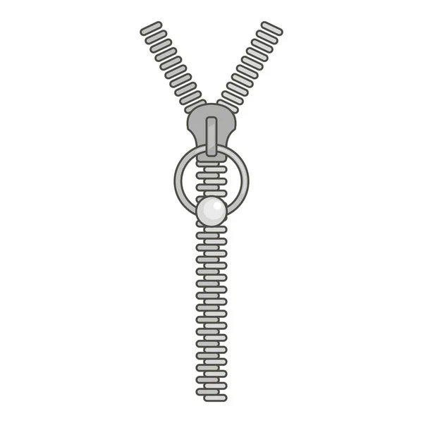 Jersey zip icono, estilo de dibujos animados — Vector de stock