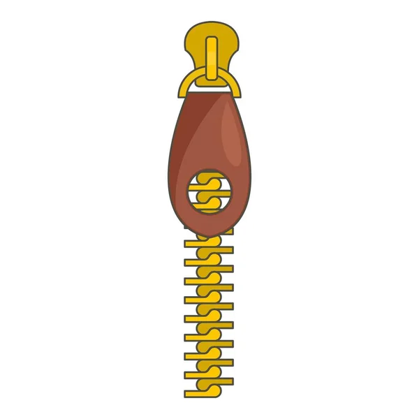Reißverschluss mit Loch-Symbol, Cartoon-Stil — Stockvektor