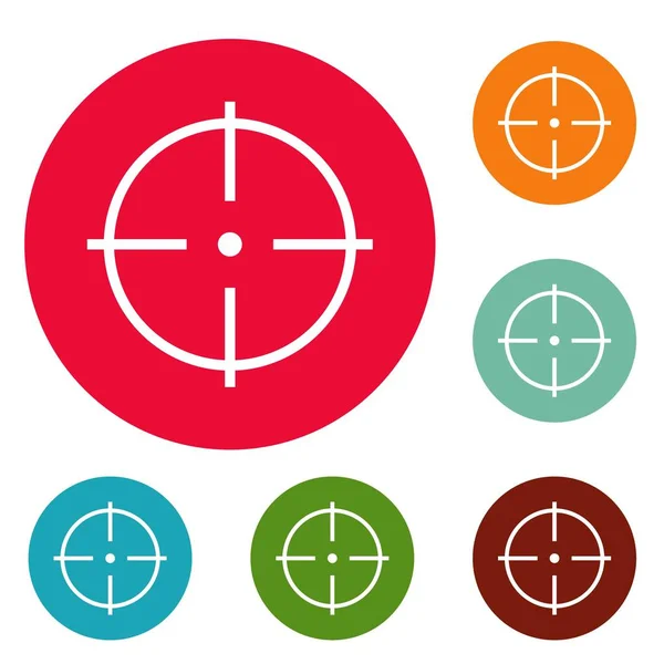 Seleção de ícones alvo círculo conjunto vetor —  Vetores de Stock