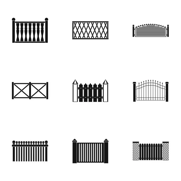 Conjunto de ícones de portas, estilo simples —  Vetores de Stock