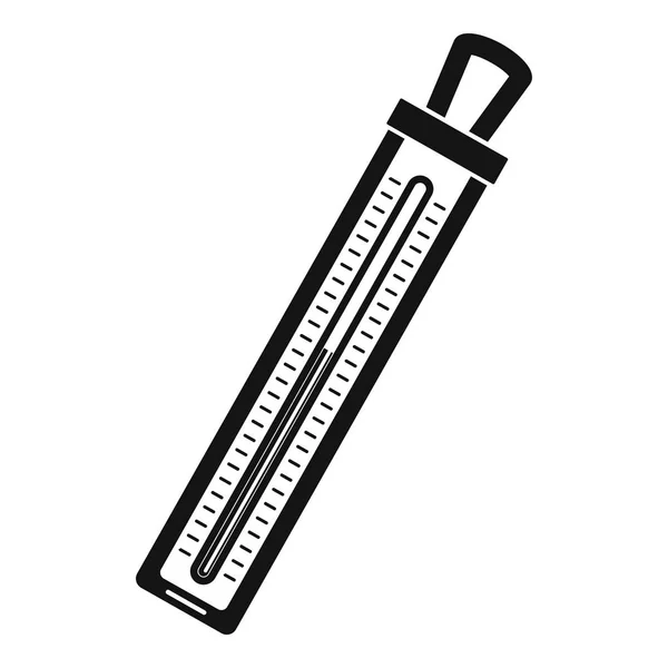 Régi hőmérő ikon, egyszerű stílus — Stock Vector