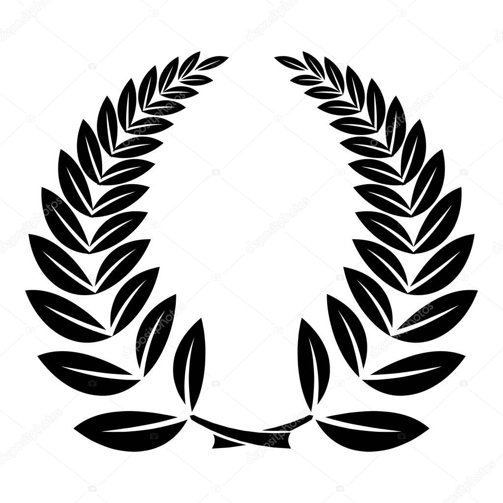 Laurel wreath icon, simple style