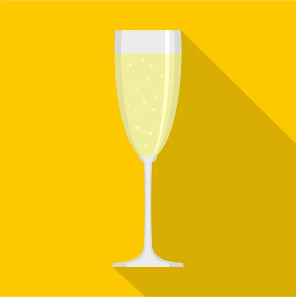 Jiskřivé šampaňské ikona, plochý — Stockový vektor