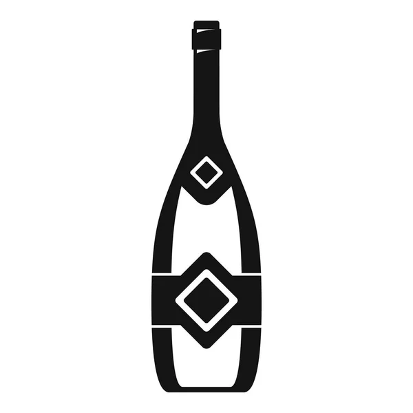 Ícone de champanhe fechado, estilo simples — Vetor de Stock