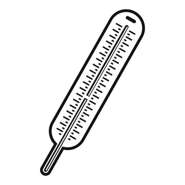 水銀温度計のアイコン、シンプルなスタイル — ストックベクタ
