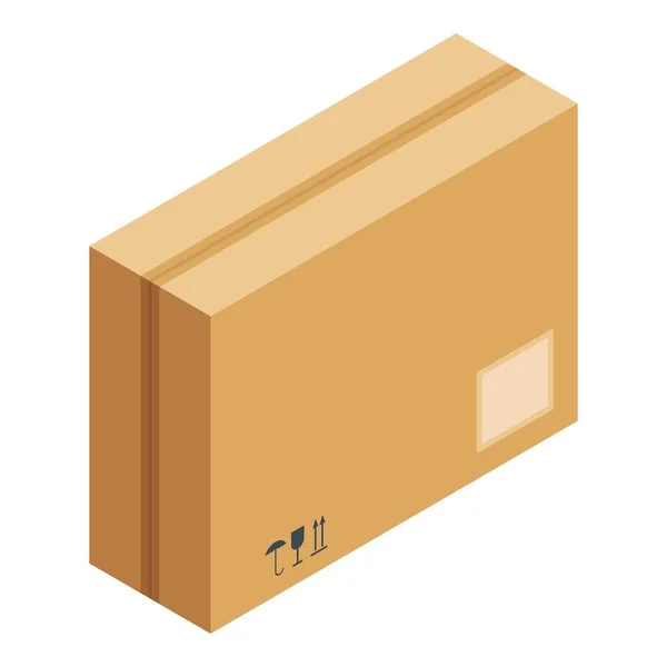 Icono de caja sellada, estilo isométrico — Vector de stock