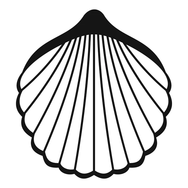 Indah shell ikon, gaya sederhana - Stok Vektor