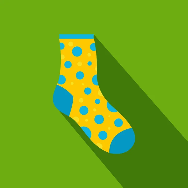 Піктограма втраченого шкарпетки, плоский стиль — стоковий вектор