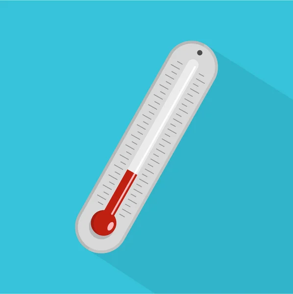 Celsius thermometer icon, flat style — Stock Vector