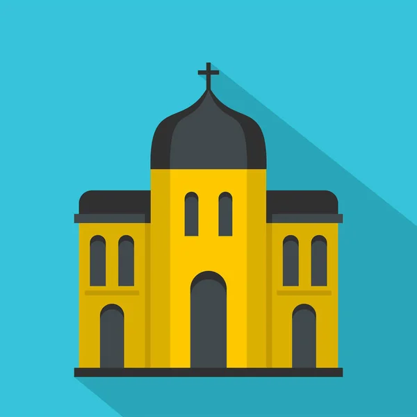 Egyházi építészet ikon, lapos stílusú — Stock Vector