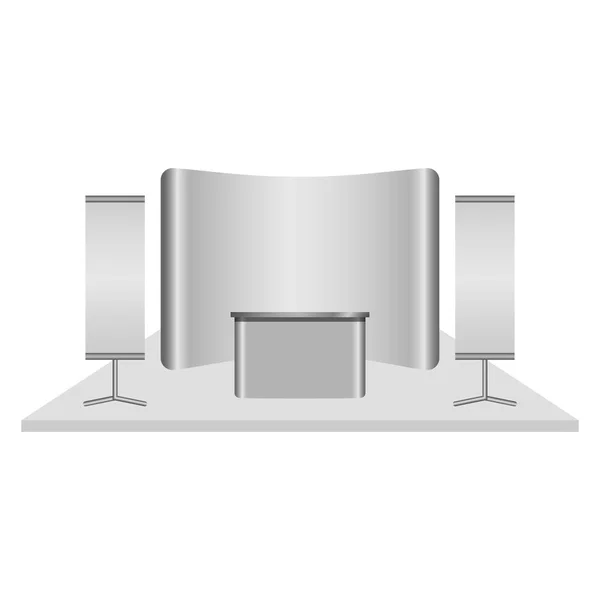 Reception desk mockup, realistic style — Stock Vector