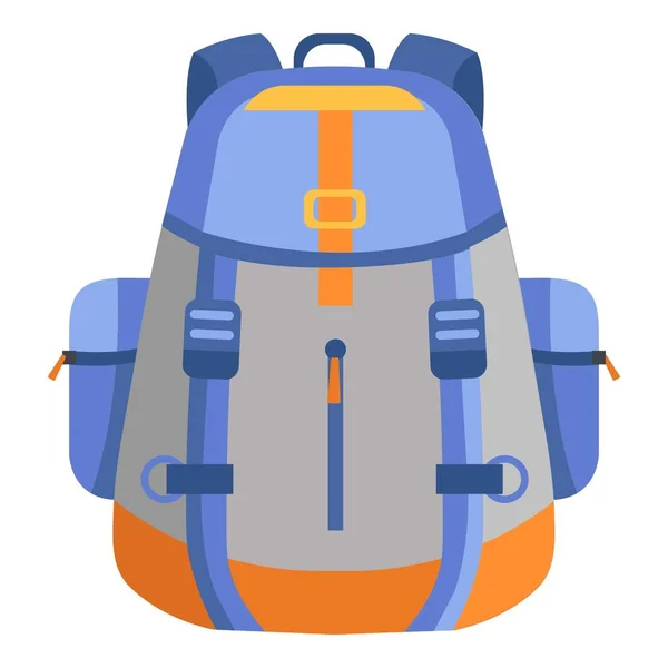Icono de la mochila, estilo plano — Archivo Imágenes Vectoriales