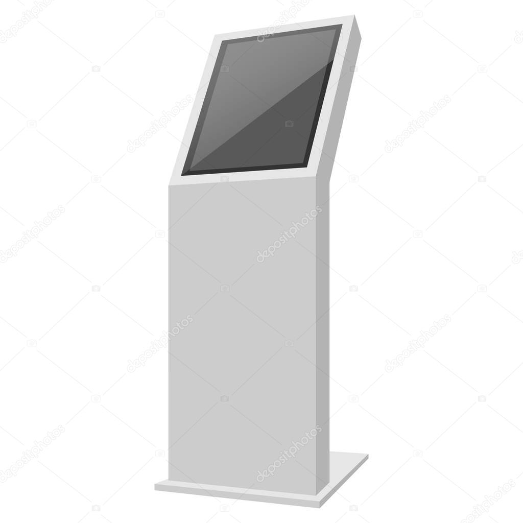 Payment terminal mockup, realistic style