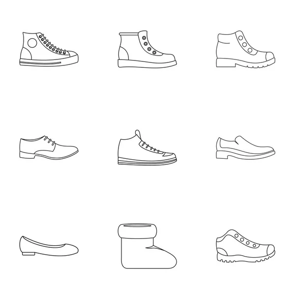 Conjunto de ícones de pessoa descalça, estilo esboço — Vetor de Stock