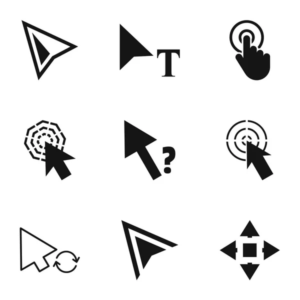 Conjunto de ícones de clique, estilo simples —  Vetores de Stock