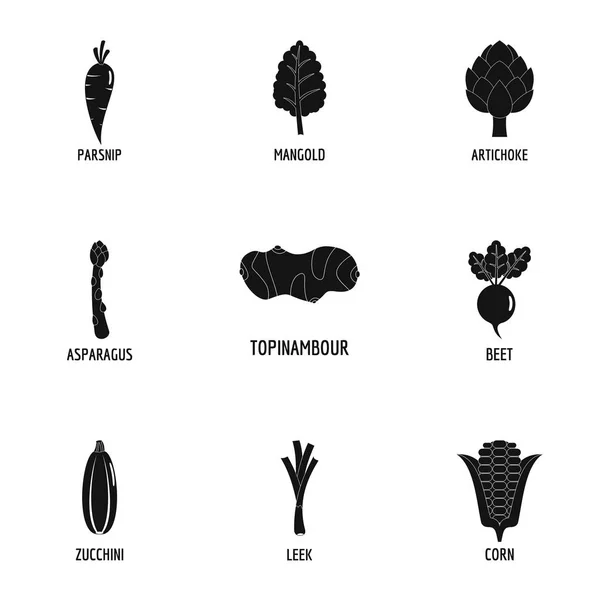 植物区系图标集, 简约风格 — 图库矢量图片