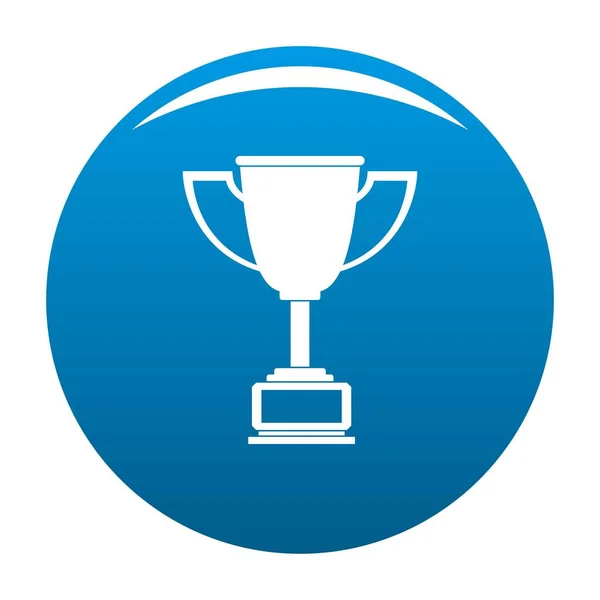 Cup award icon blue vector — Stock Vector
