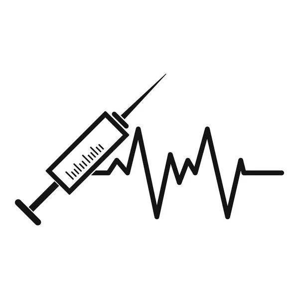 Syringe icon, simple style — Stock Vector