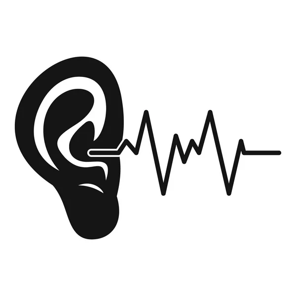 Icono de oído, estilo simple — Vector de stock