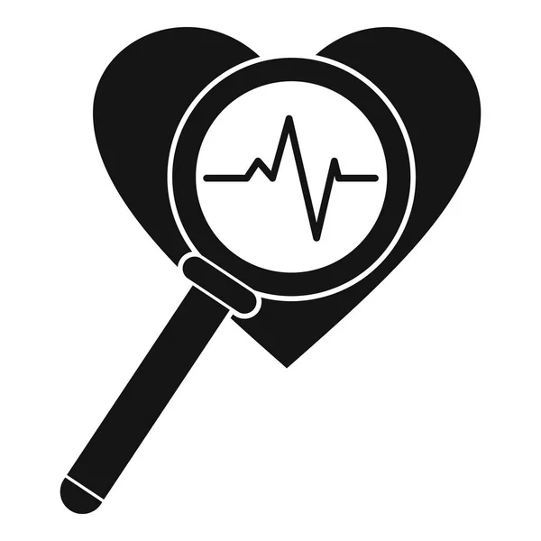 Icona del cuore, stile semplice — Vettoriale Stock