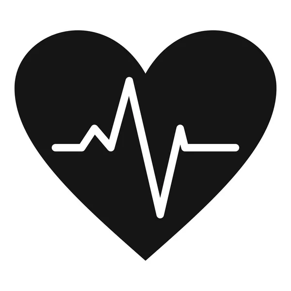 Icono de corazón saludable, estilo simple — Vector de stock