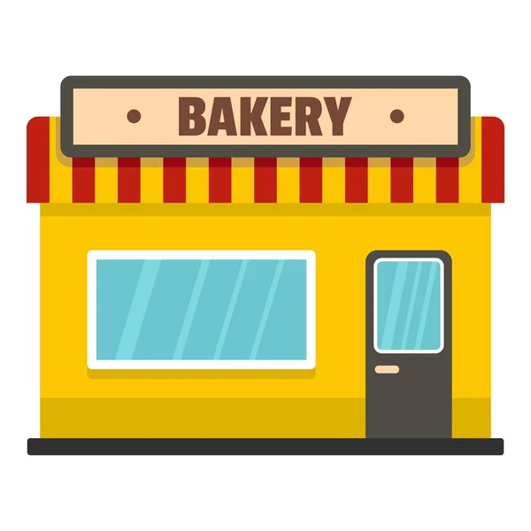 Bäckerladen-Ikone, flacher Stil — Stockvektor