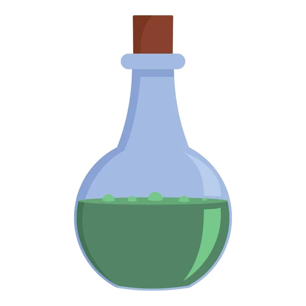 Round flask icon, cartoon style — Stock Vector