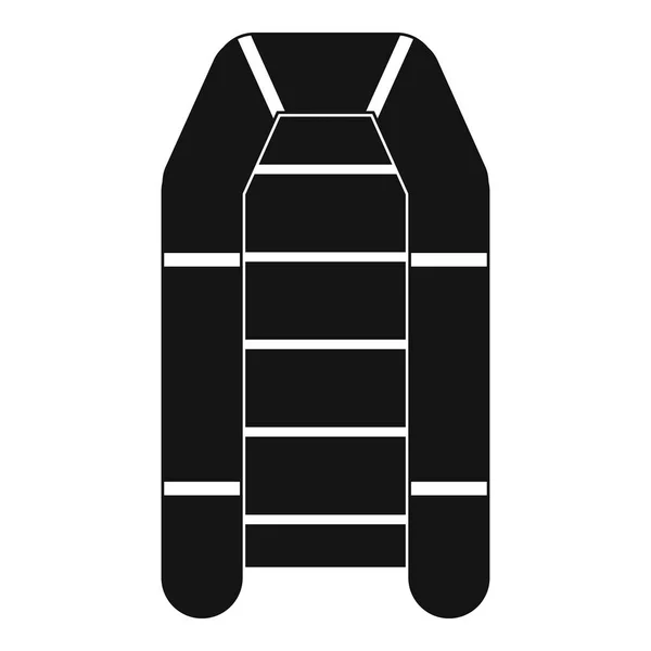 Icono de barco de goma, estilo simple — Vector de stock