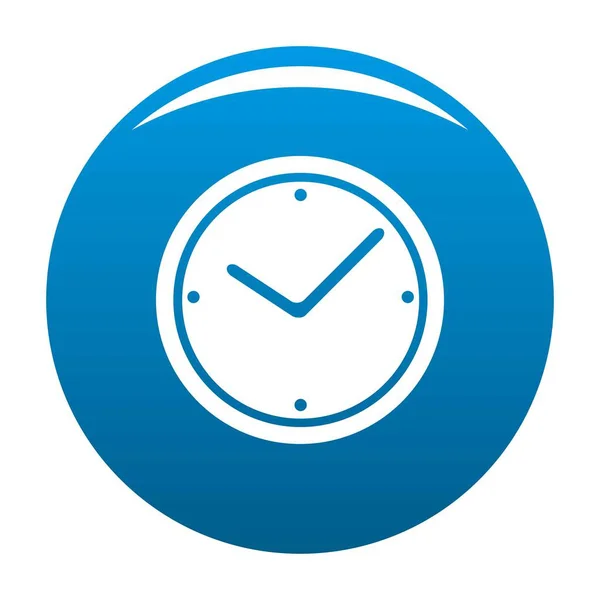 Reloj icono azul vector — Vector de stock