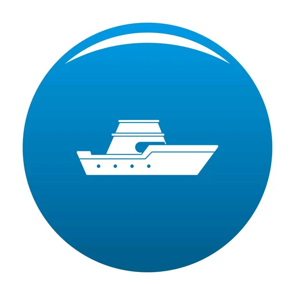 Ícone de transporte de navio vetor azul — Vetor de Stock