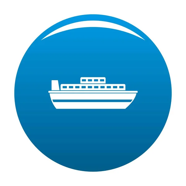 Gemi seyahat cruise mavi simge vektör — Stok Vektör