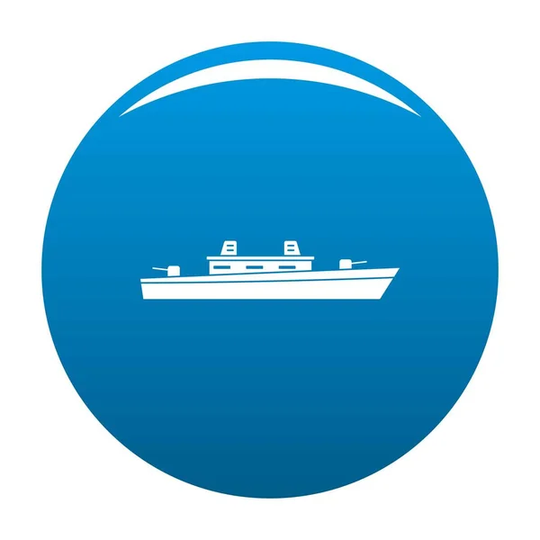 Ícone militar navio vetor azul — Vetor de Stock
