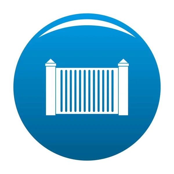 Steel fence icon blue vector — Stock Vector