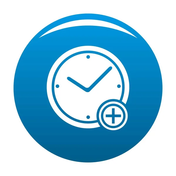 Time plus icon blue vector — Stock Vector