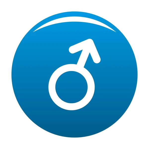 Homme symbole de genre icône vecteur bleu — Image vectorielle