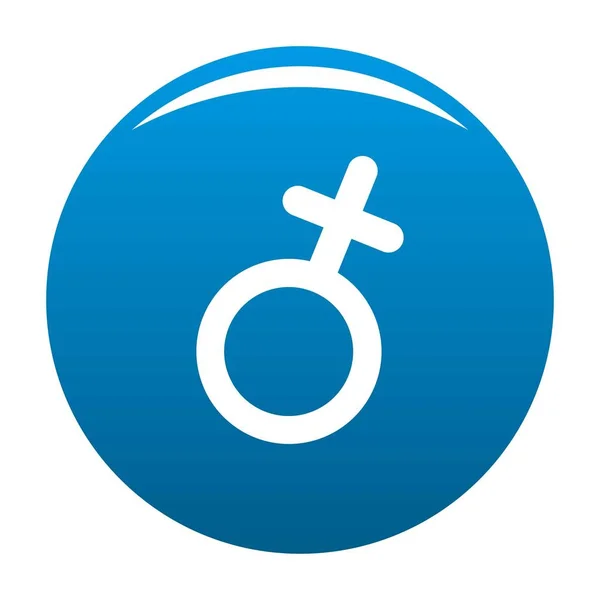 Femme symbole de genre icône vecteur bleu — Image vectorielle