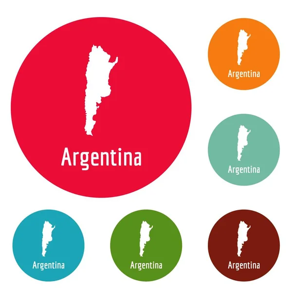 Mapa Argentyny w czarny wektor proste — Wektor stockowy