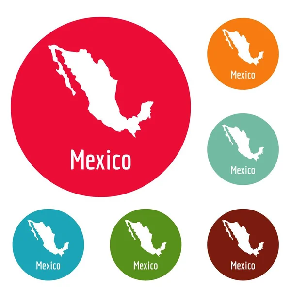 México mapa em vetor preto simples — Vetor de Stock