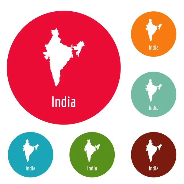 在简单的黑色矢量印度地图 — 图库矢量图片