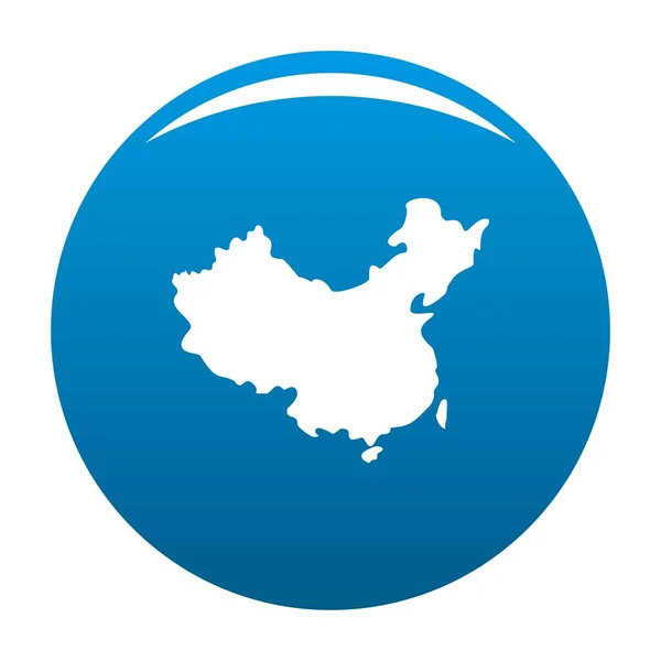 China kaart pictogram blauwe vector — Stockvector