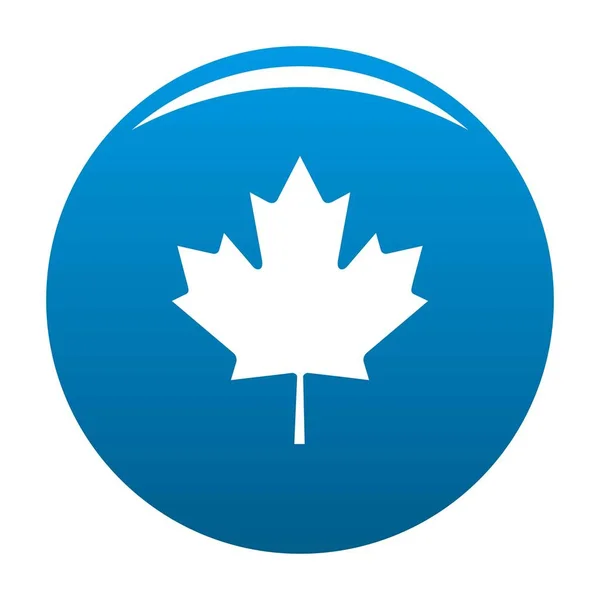 Canada maple leaf icon blue vector — Stock Vector