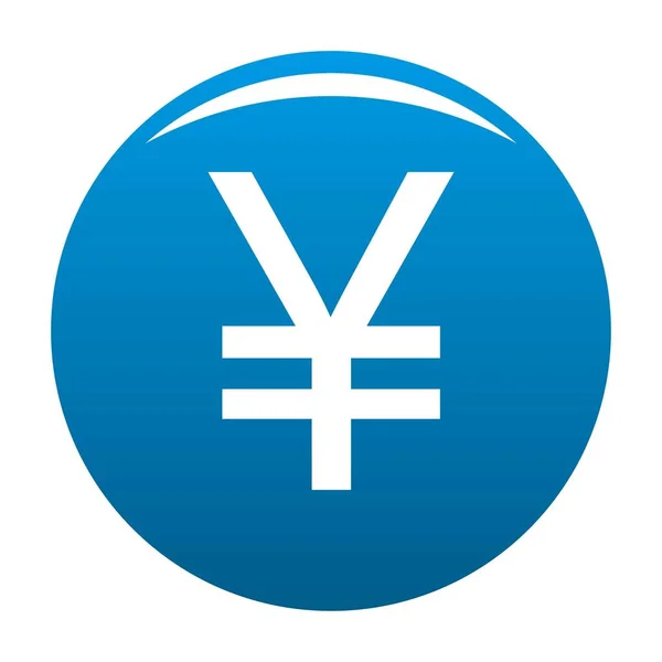 Ícone de símbolo de iene vetor azul — Vetor de Stock