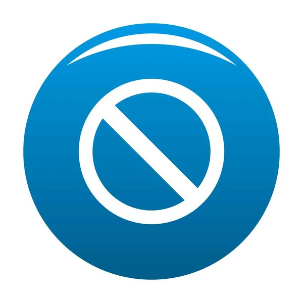 Prohibition sign or no sign icon blue vector — Stock Vector