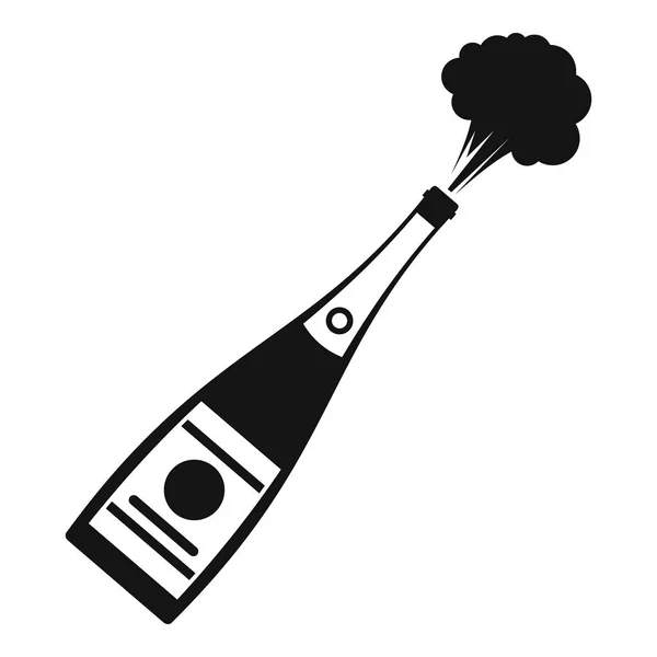 Výbuch šampaňského ikona, jednoduchý styl — Stockový vektor