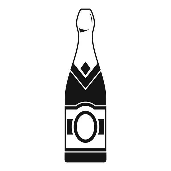 Süße Champagner-Ikone, einfacher Stil — Stockvektor