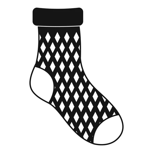 Icono de calcetín infantil, estilo simple — Vector de stock