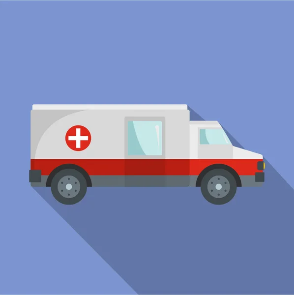 Icono de ambulancia rápida, estilo plano — Archivo Imágenes Vectoriales