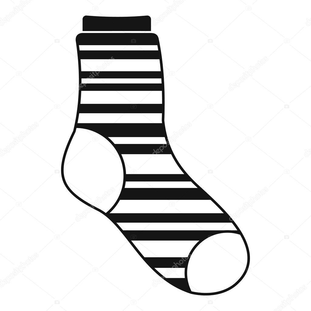 Warm sock icon, simple style